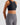 Criss Cross Back Black Tank Top - Ocean Black Cross Top - WearNoa