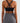 Criss Cross Back Black Tank Top - Ocean Black Cross Top - WearNoa